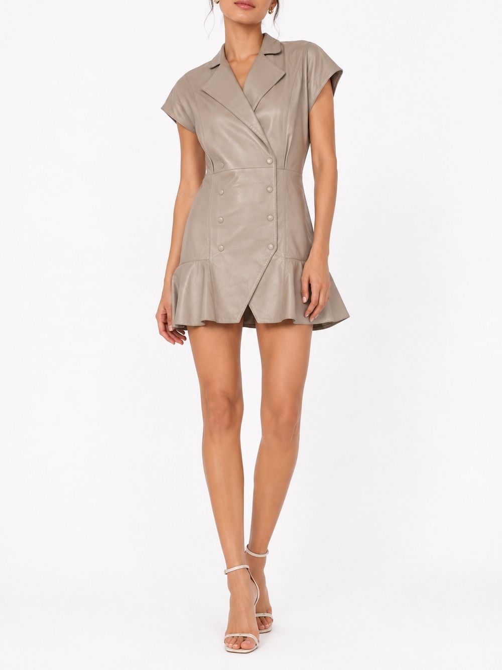 Retrofete Leather Mini Dress